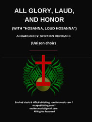 All Glory, Laud, And Honor with Hosanna, Loud Hosanna Unison choral sheet music cover Thumbnail